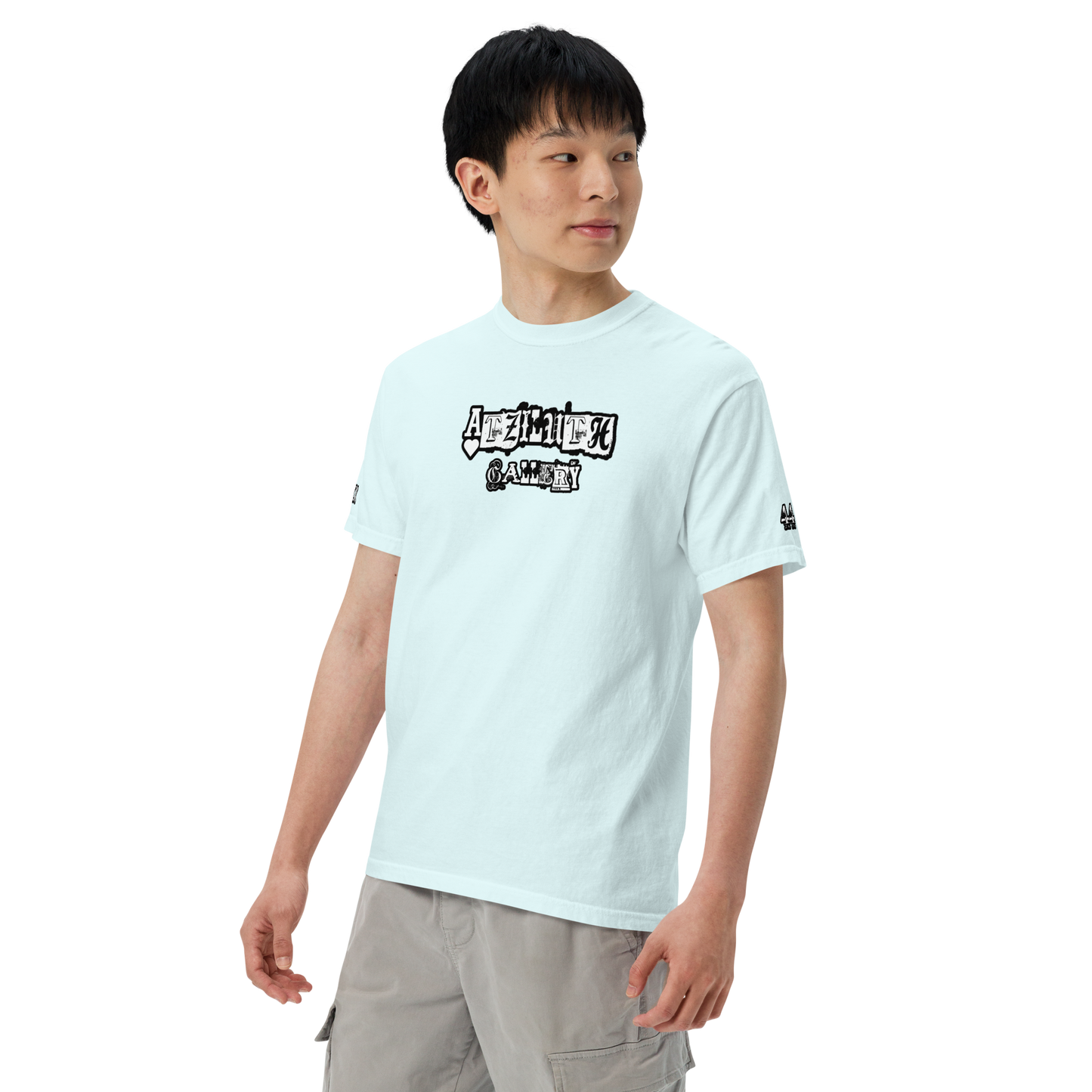 Atziluth "Scrapbook Print" garment-dyed heavyweight t-shirt