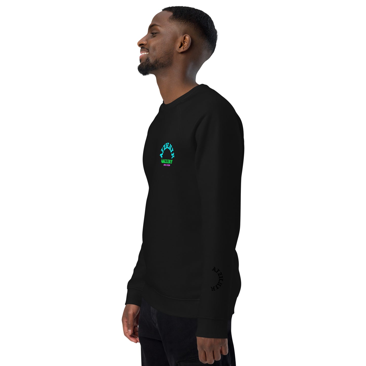 Atziluth "Ghost Glicthed" Unisex organic raglan sweatshirt