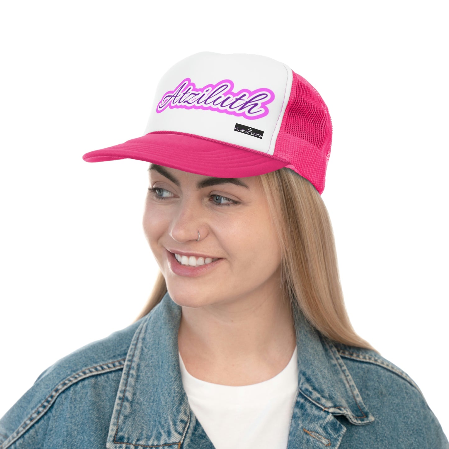 Atziluth Gallery "Atziluth Logo" Womens Trucker Cap (Pink)