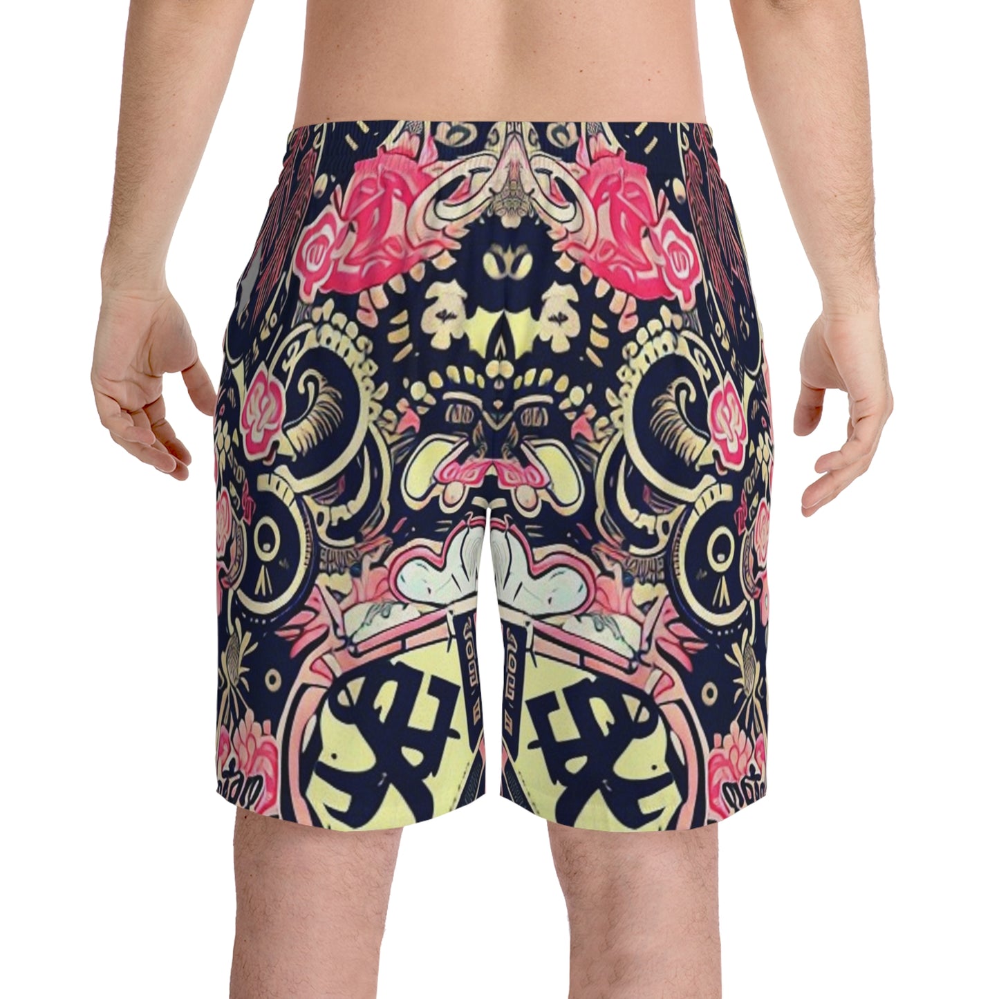 Atziluth Gallery "Abstract Print" Men's Elastic Beach Shorts