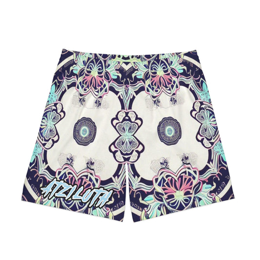 Atziluth Gallery "Abstract Print" Men's Elastic Beach Shorts