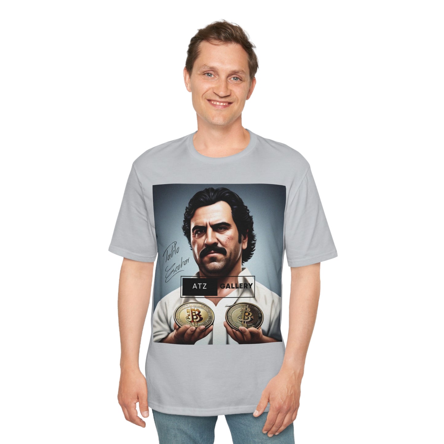 Atziluth Gallery " Pablo loves Bitcoin " Perfect Weight® Tee