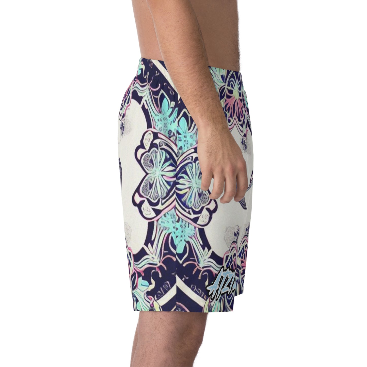 Atziluth Gallery "Abstract Print" Men's Elastic Beach Shorts