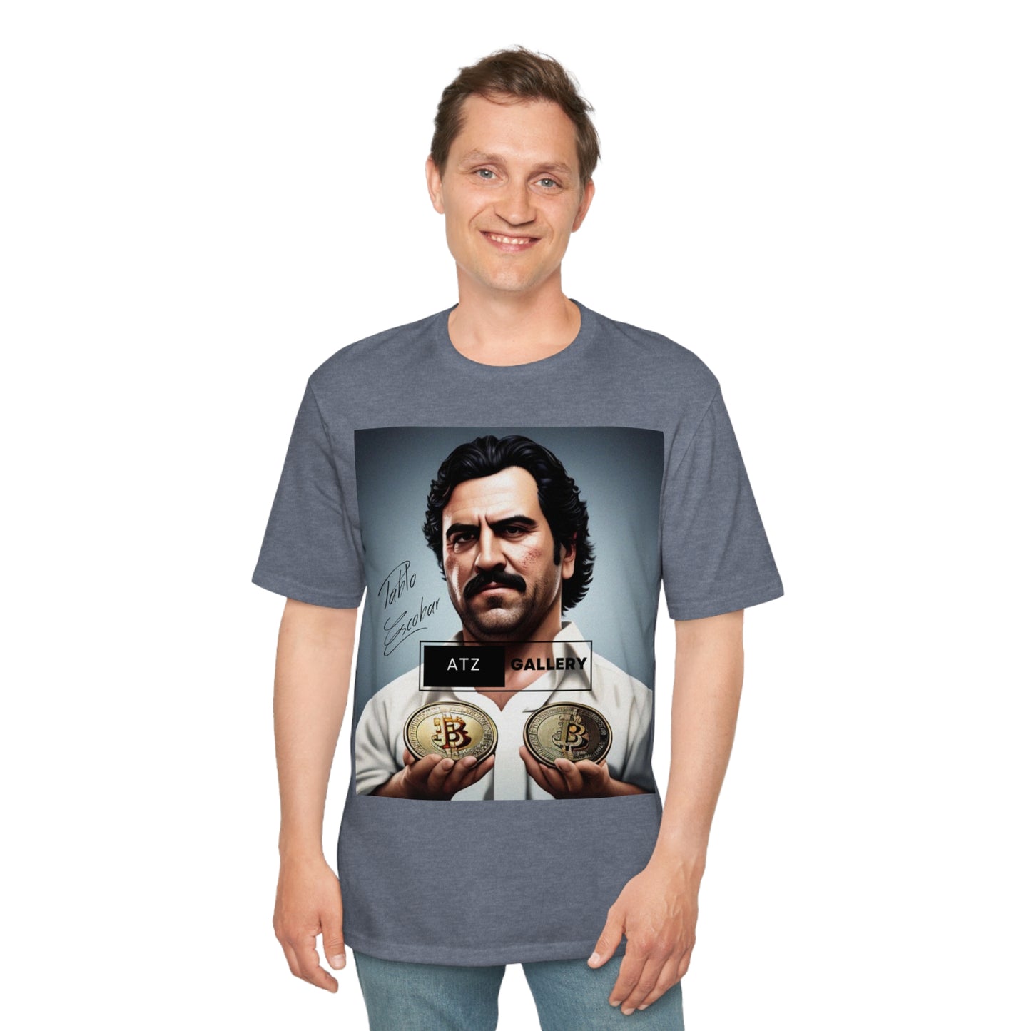 Atziluth Gallery " Pablo loves Bitcoin " Perfect Weight® Tee