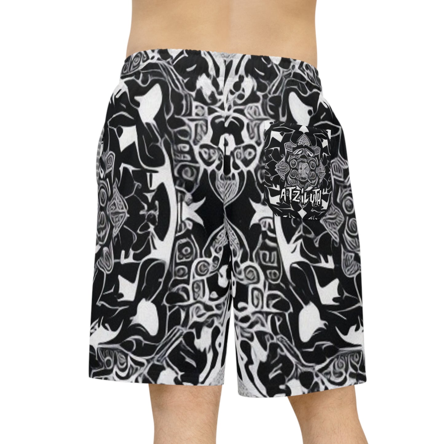 Atziluth Gallery " Abstract Print" Athletic Long Shorts