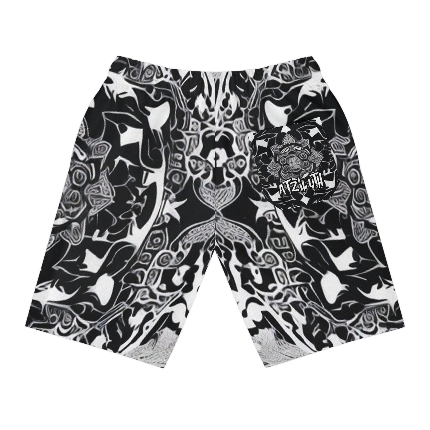 Atziluth Gallery " Abstract Print" Athletic Long Shorts